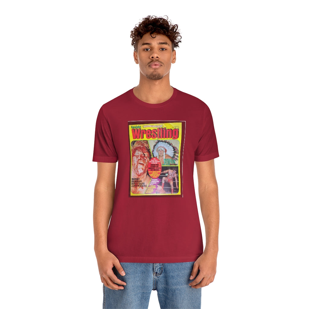 1975 - Inside Wrestling Cover -Unisex Jersey Short Sleeve Tee