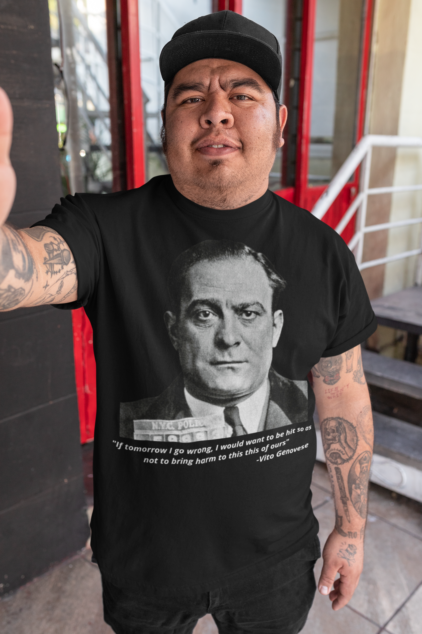 Vito Genovese - "If tomorrow I go wrong, I would want to be hit so as not to bring harm to this thing of ours" - Cotton Tee