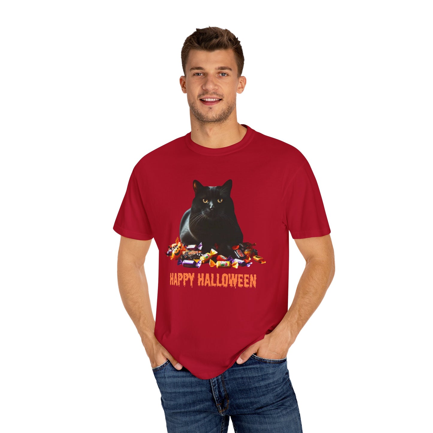 Black Cat - Unisex Garment-Dyed T-shirt