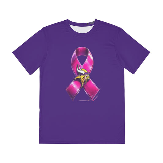 Vikes Pink Ribbon - Men's Polyester Tee (AOP)