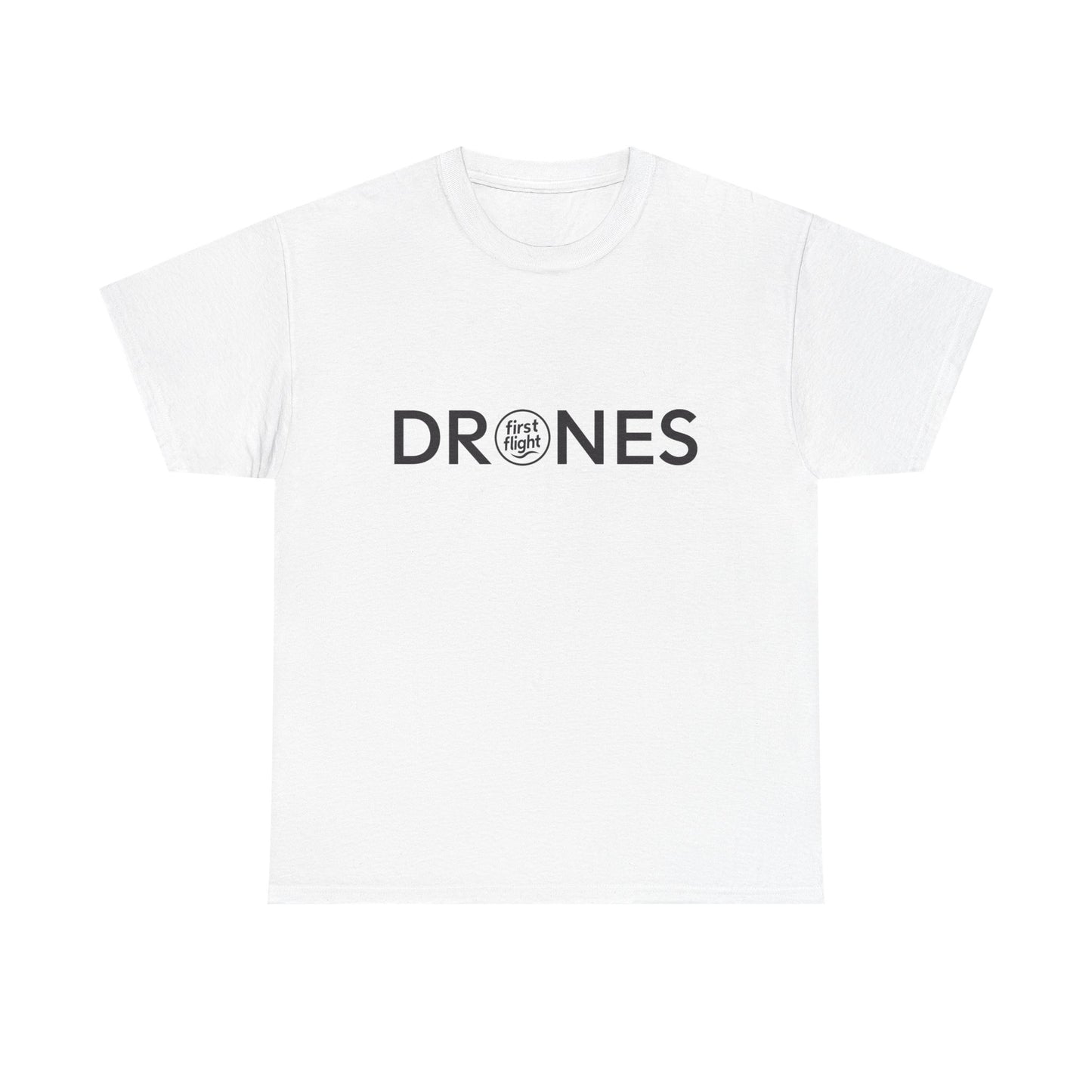 Drones T‑Shirt – 'Drones' Minimalist Logo Tee for Pilots & Tech Fans