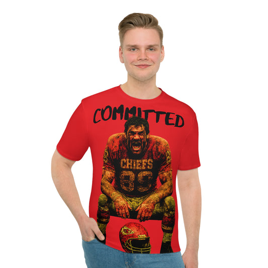 Bold Committed Sports Tee - Men's Loose T-shirt, Football Fan Shirt, Graphic Tee, Gift for Him, Casual Wear