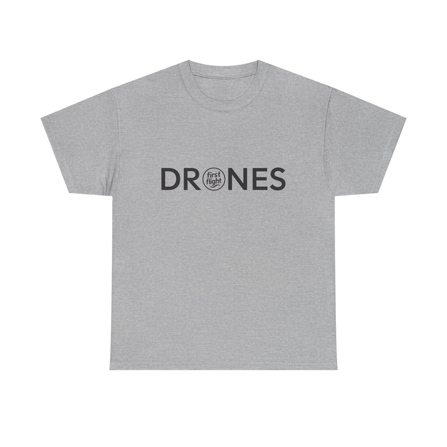 Drones T‑Shirt – 'Drones' Minimalist Logo Tee for Pilots & Tech Fans