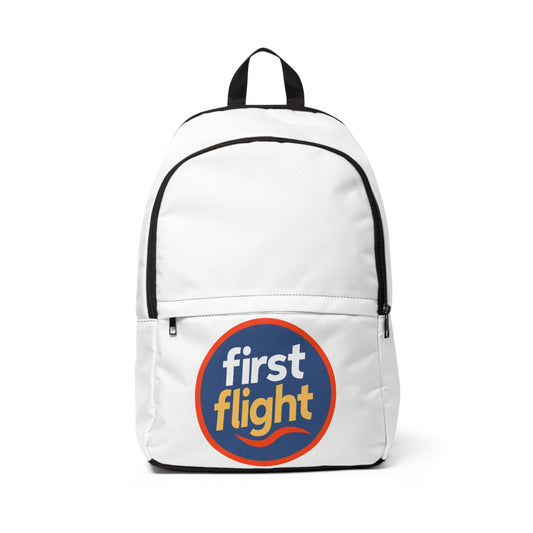 First Flight Logo Backpack — Casual Travel & School Daypack