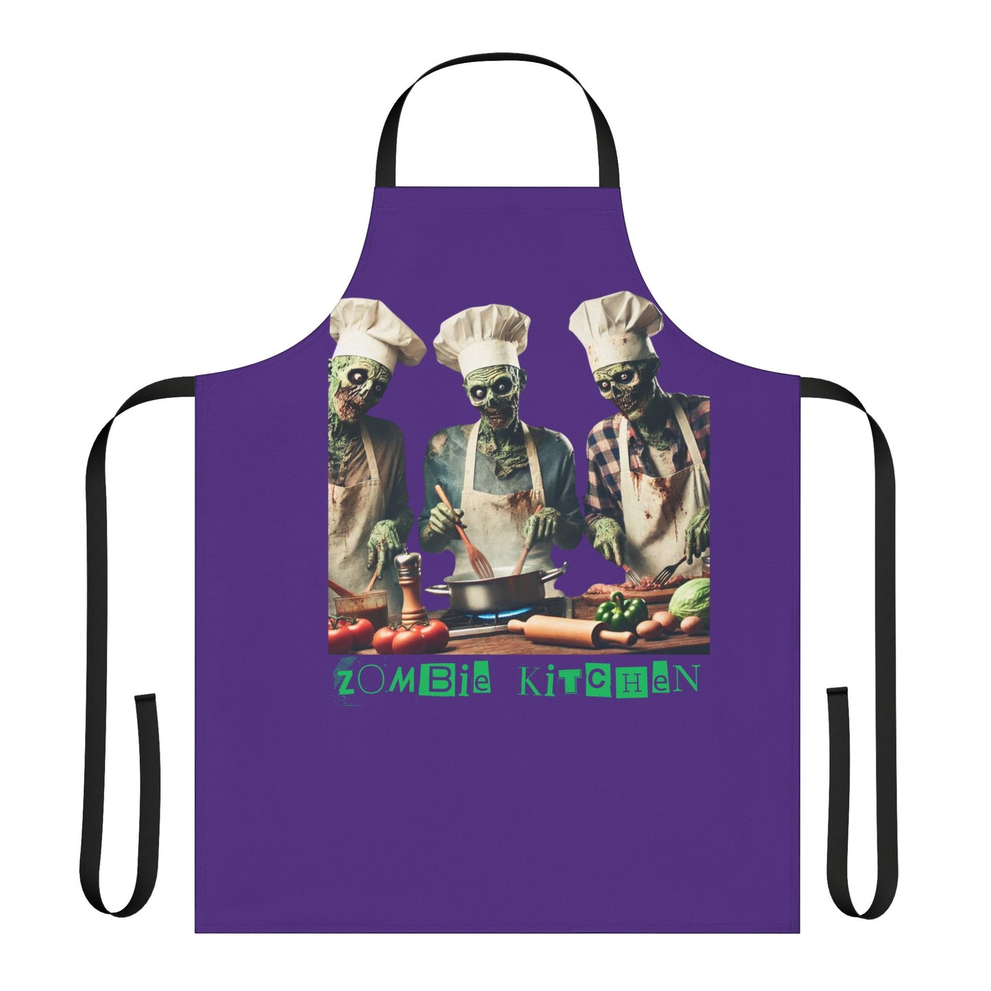 Zombie Kitchen - Apron, 5-Color Straps (AOP)