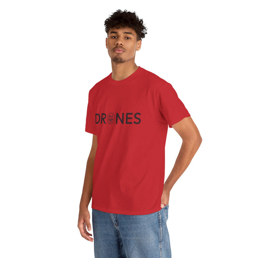 Drones T‑Shirt – 'Drones' Minimalist Logo Tee for Pilots & Tech Fans