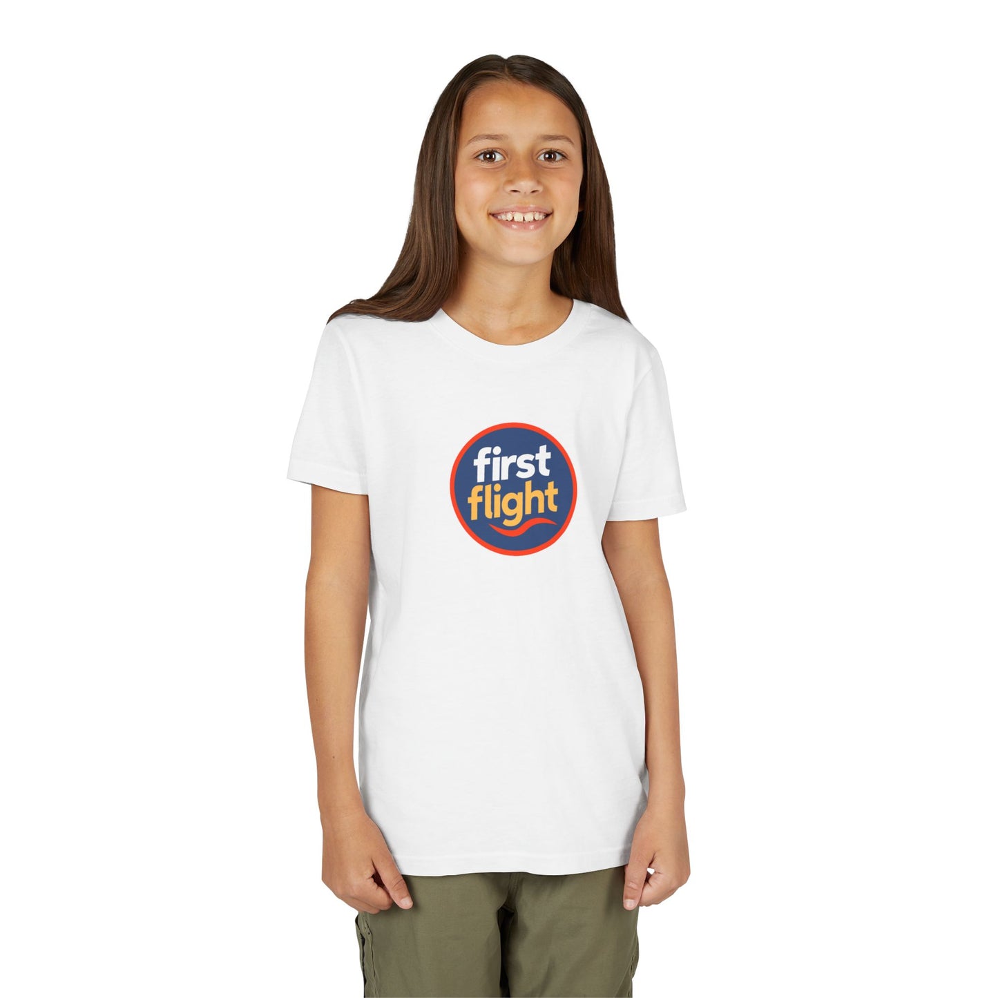 Youth Tee - "first flight" Retro Circle Logo Kids T-Shirt