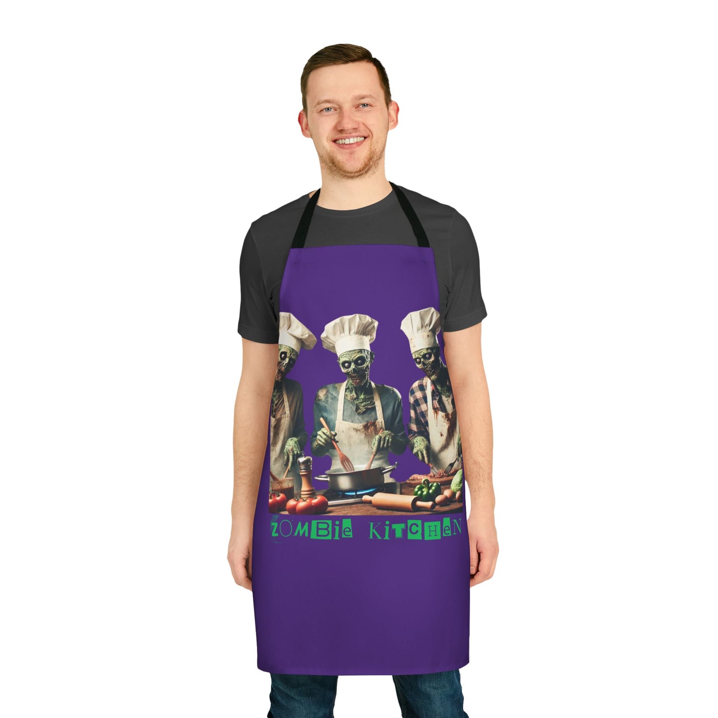 Zombie Kitchen - Apron, 5-Color Straps (AOP)