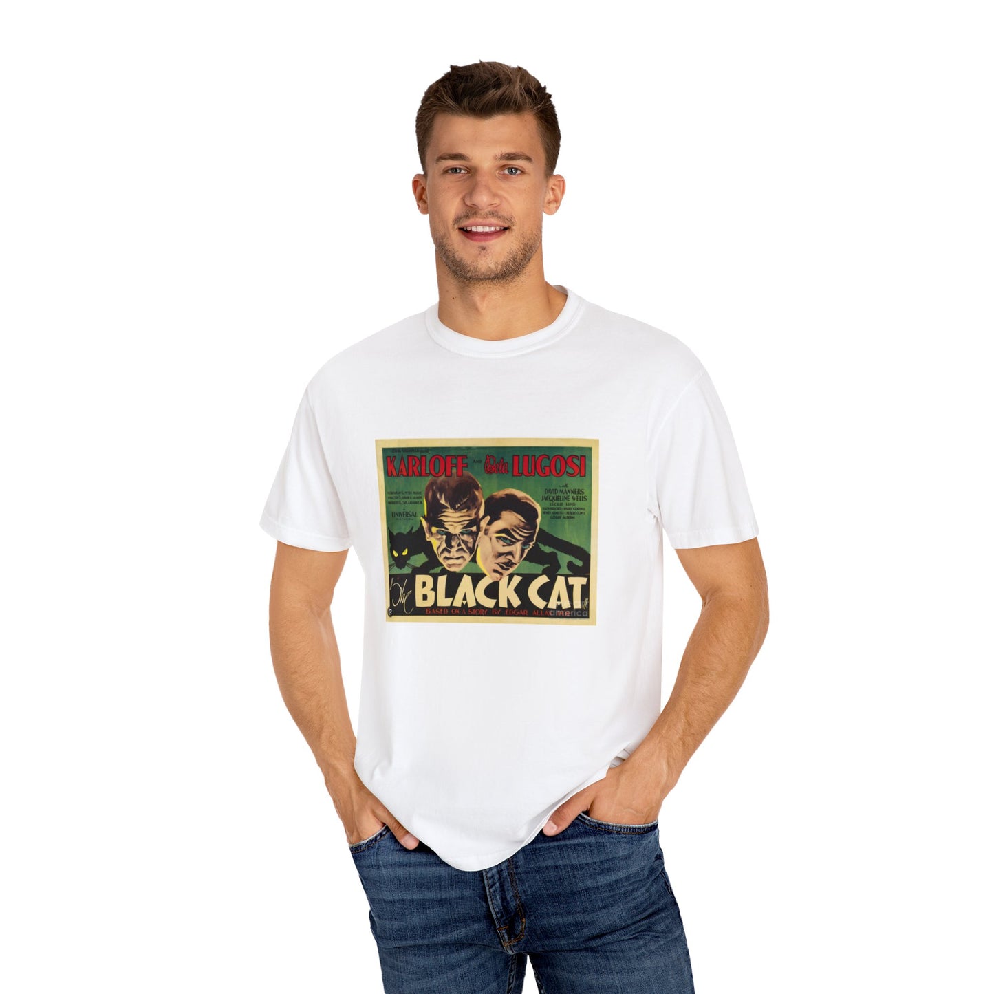 Black Cat - Unisex Garment-Dyed T-shirt