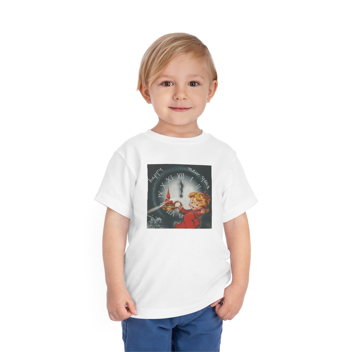 Vintage Happy New Year! - Toddler Short Sleeve Tee