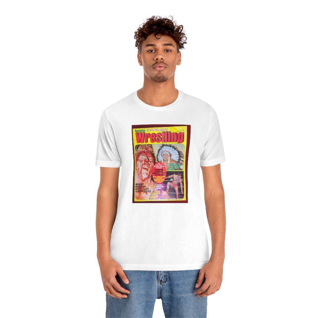 1975 - Inside Wrestling Cover -Unisex Jersey Short Sleeve Tee