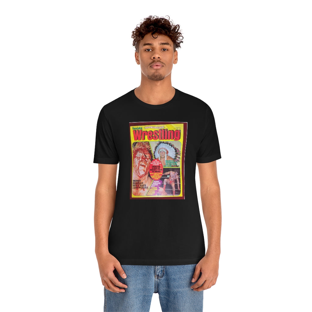 1975 - Inside Wrestling Cover -Unisex Jersey Short Sleeve Tee