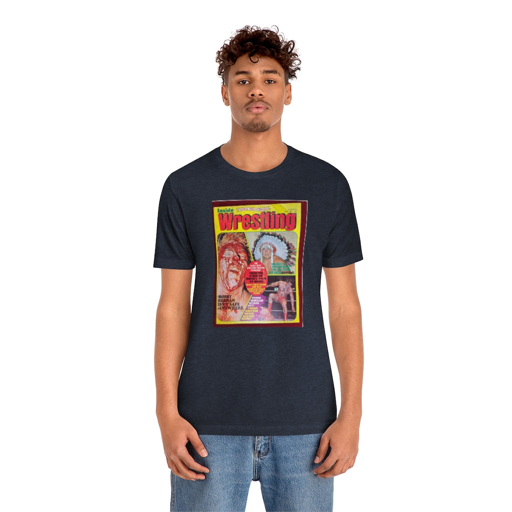 1975 - Inside Wrestling Cover -Unisex Jersey Short Sleeve Tee