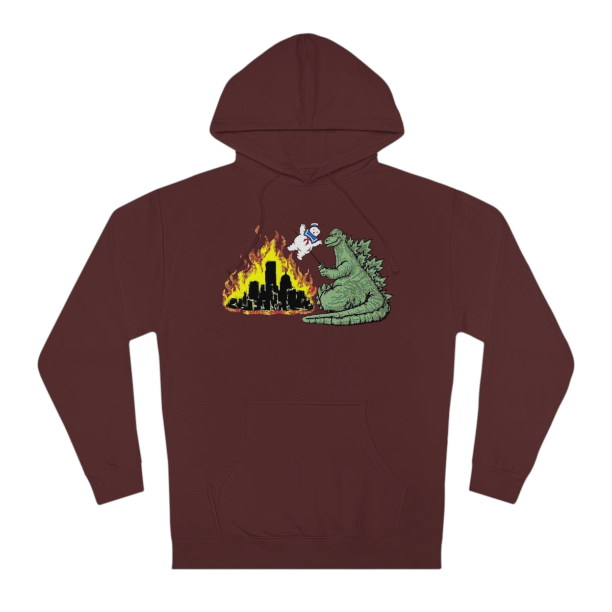 GawdZilla and the Stay Puff Marshmellow Man - Unisex Hooded Sweatshirt