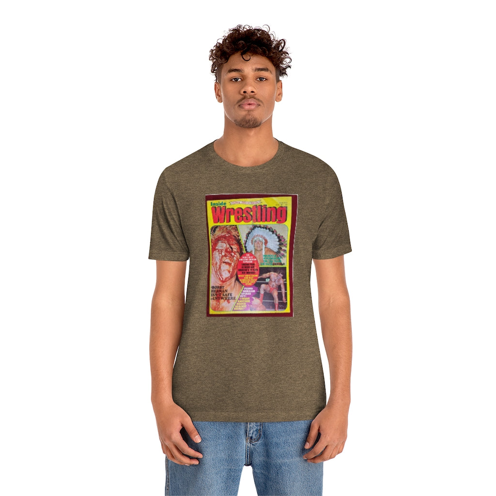 1975 - Inside Wrestling Cover -Unisex Jersey Short Sleeve Tee