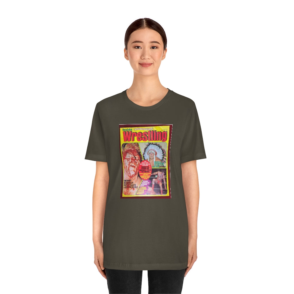 1975 - Inside Wrestling Cover -Unisex Jersey Short Sleeve Tee