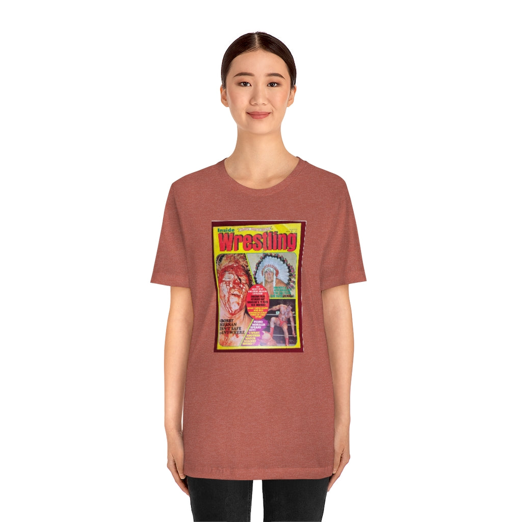 1975 - Inside Wrestling Cover -Unisex Jersey Short Sleeve Tee