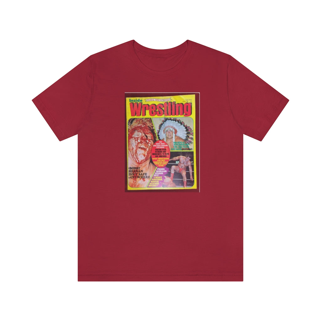 1975 - Inside Wrestling Cover -Unisex Jersey Short Sleeve Tee