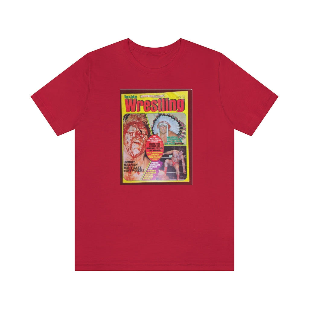 1975 - Inside Wrestling Cover -Unisex Jersey Short Sleeve Tee