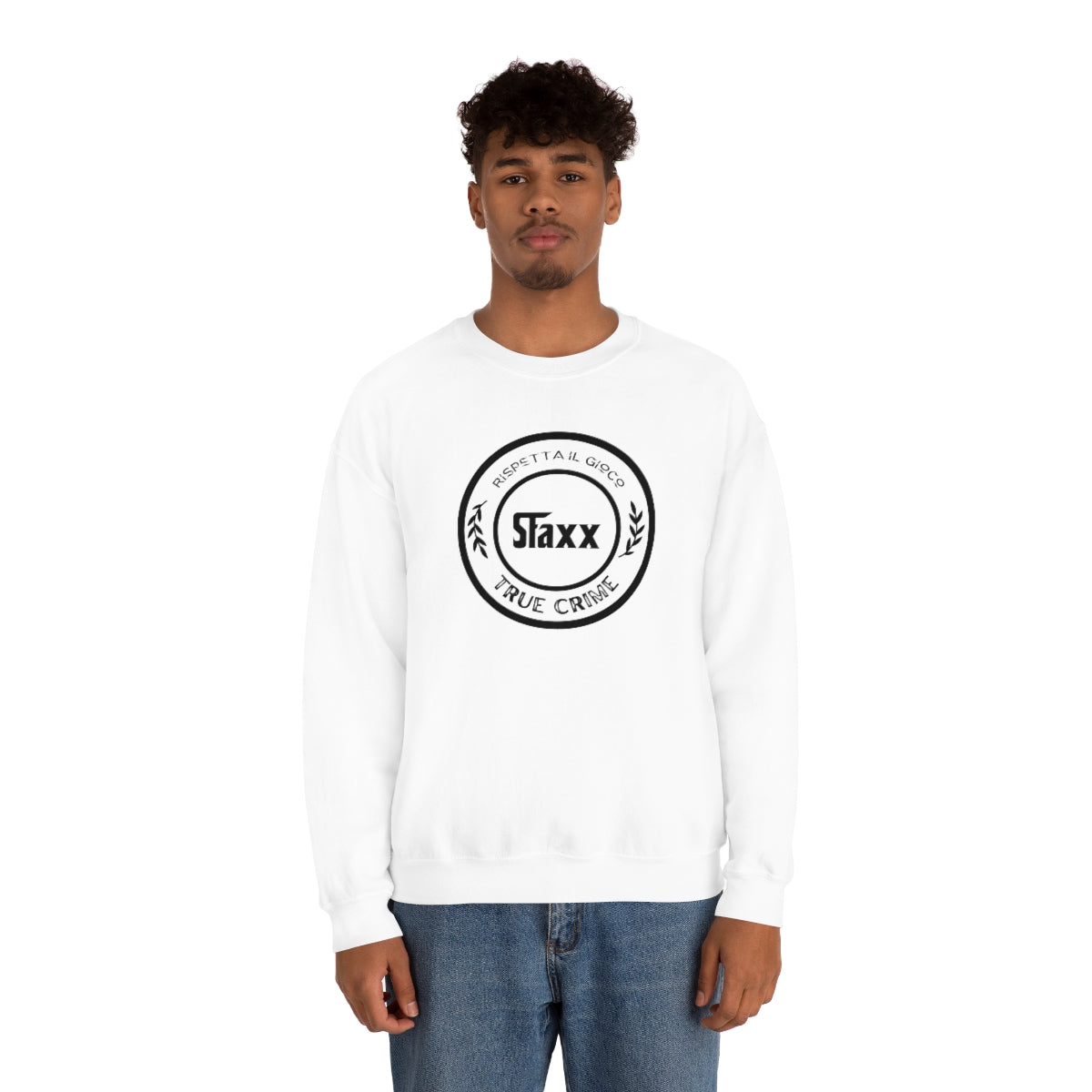True Crime -  Chattin' with Staxx  - Unisex Heavy Blend™ Crewneck Sweatshirt
