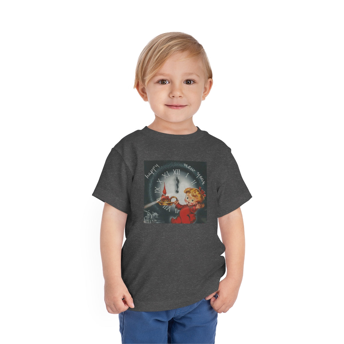 Vintage Happy New Year! - Toddler Short Sleeve Tee