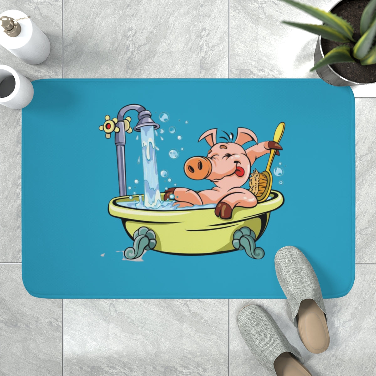 Pig in The Tub - Memory Foam Bath Mat