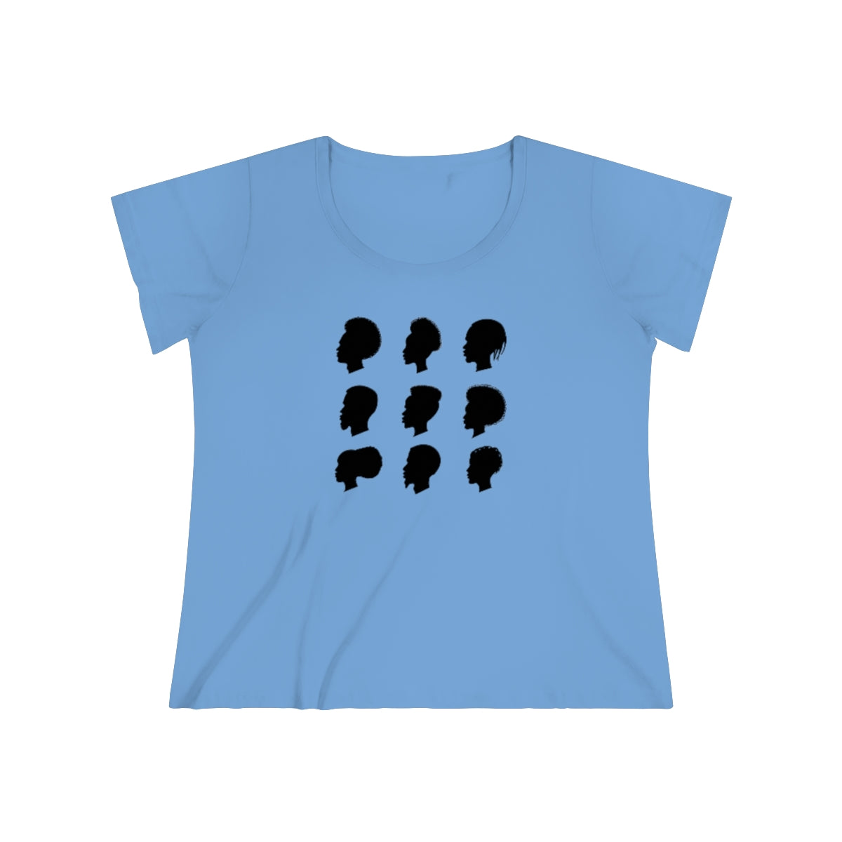 Africian American Pride Sillhouette - Women's Curvy Tee