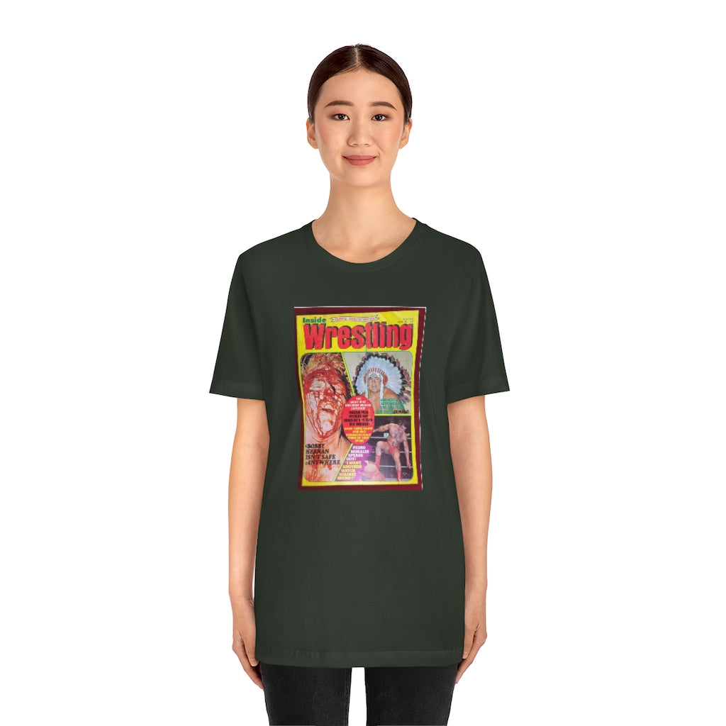 1975 - Inside Wrestling Cover -Unisex Jersey Short Sleeve Tee