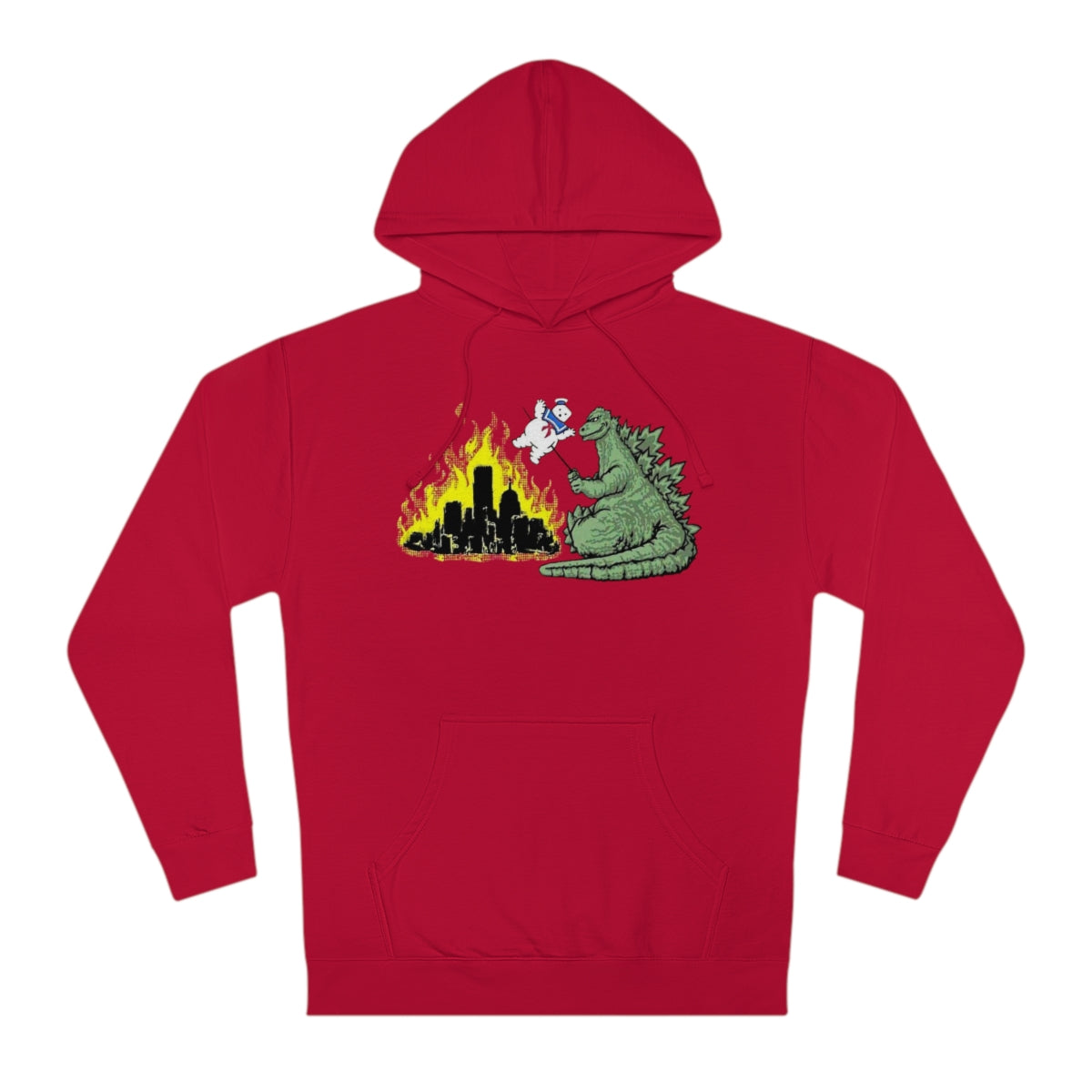 GawdZilla and the Stay Puff Marshmellow Man - Unisex Hooded Sweatshirt