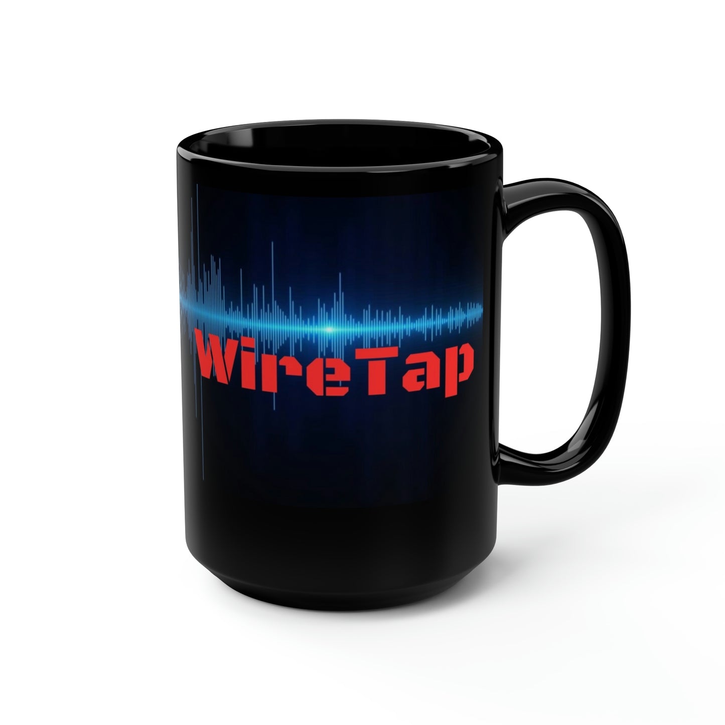WireTap Black Mug, 15oz