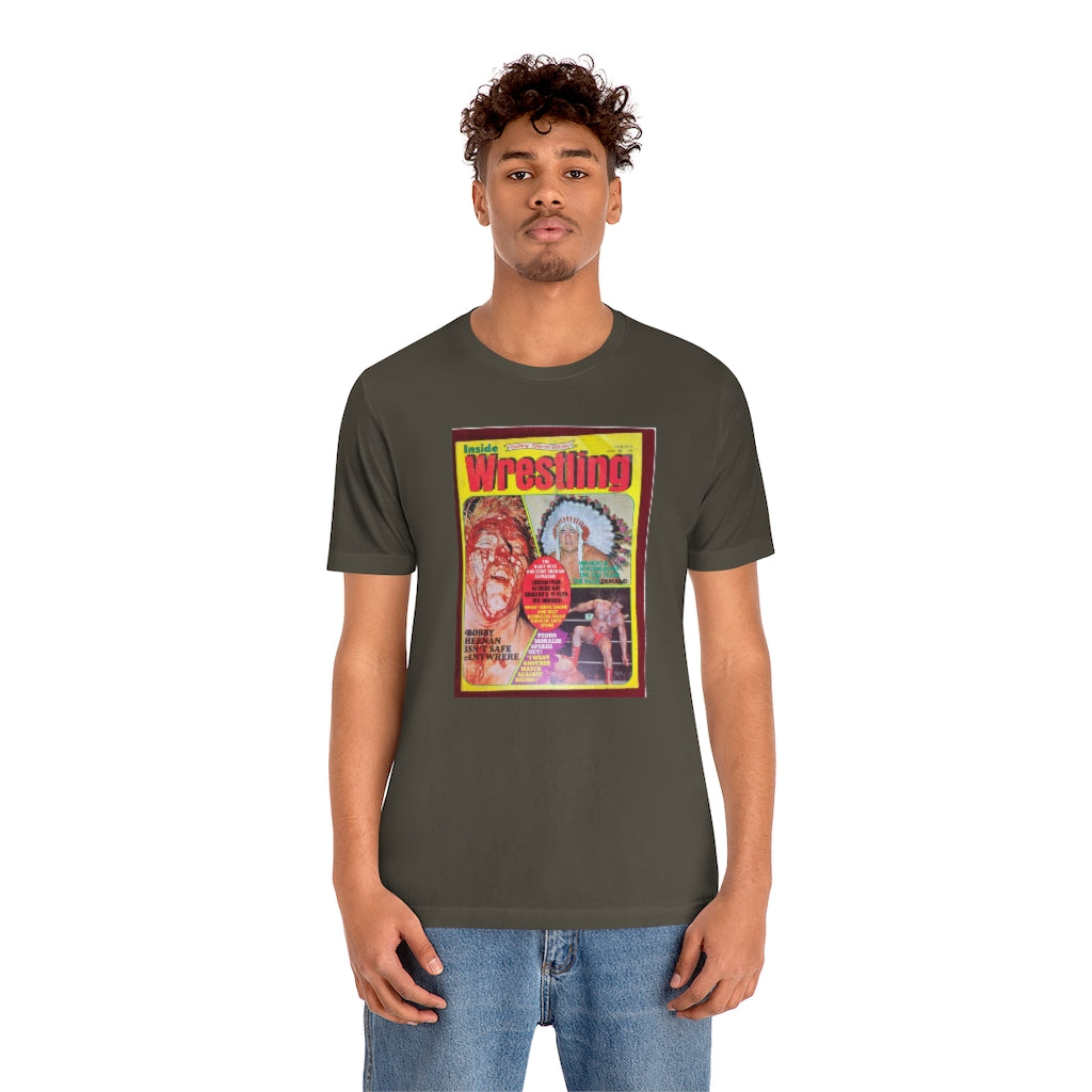 1975 - Inside Wrestling Cover -Unisex Jersey Short Sleeve Tee