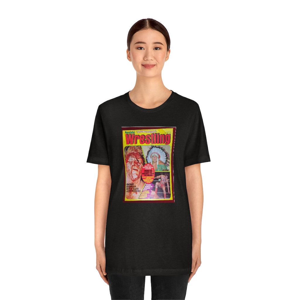 1975 - Inside Wrestling Cover -Unisex Jersey Short Sleeve Tee
