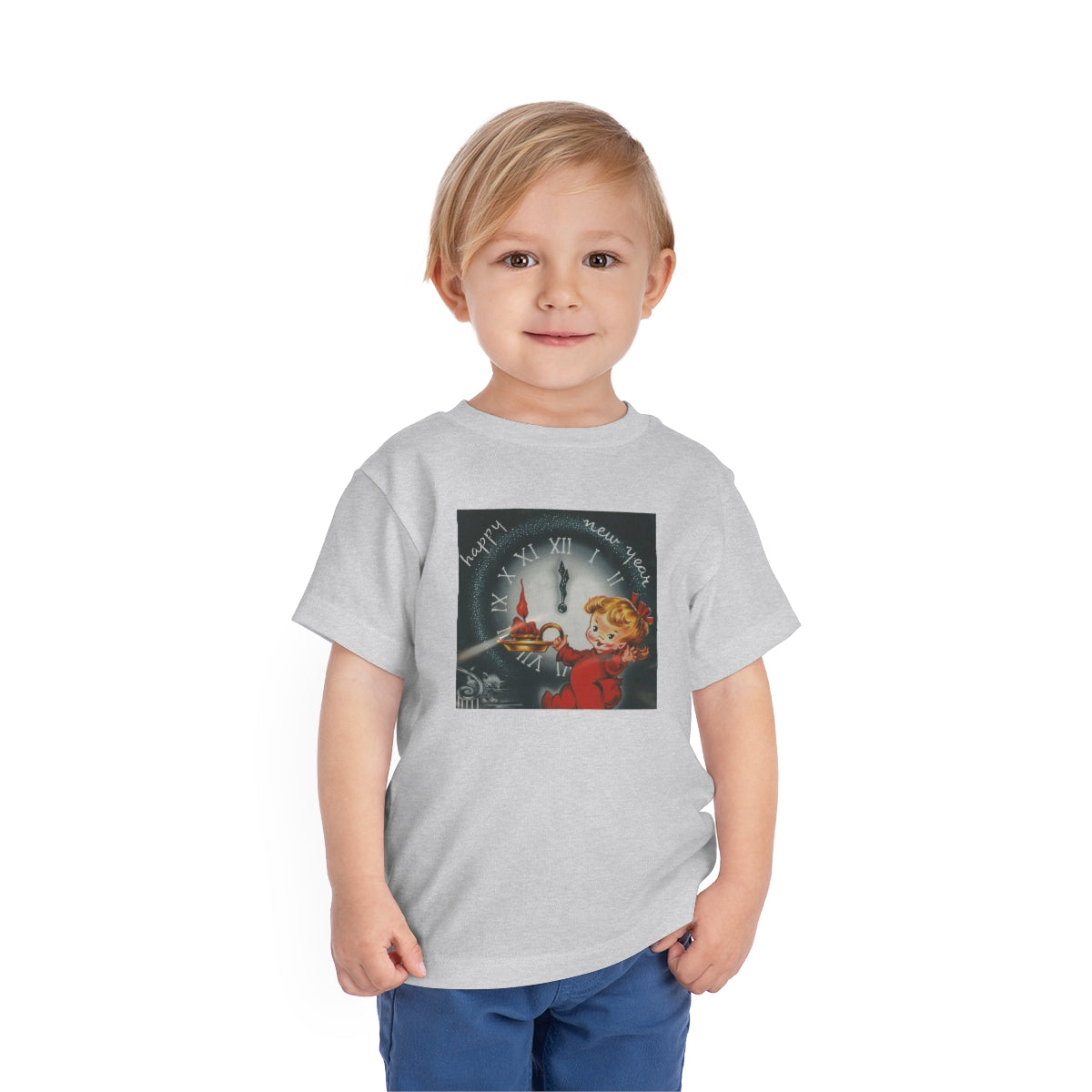 Vintage Happy New Year! - Toddler Short Sleeve Tee