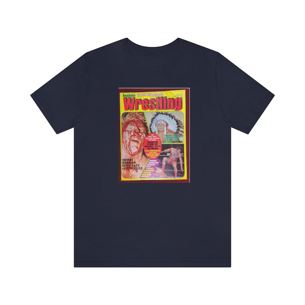 1975 - Inside Wrestling Cover -Unisex Jersey Short Sleeve Tee