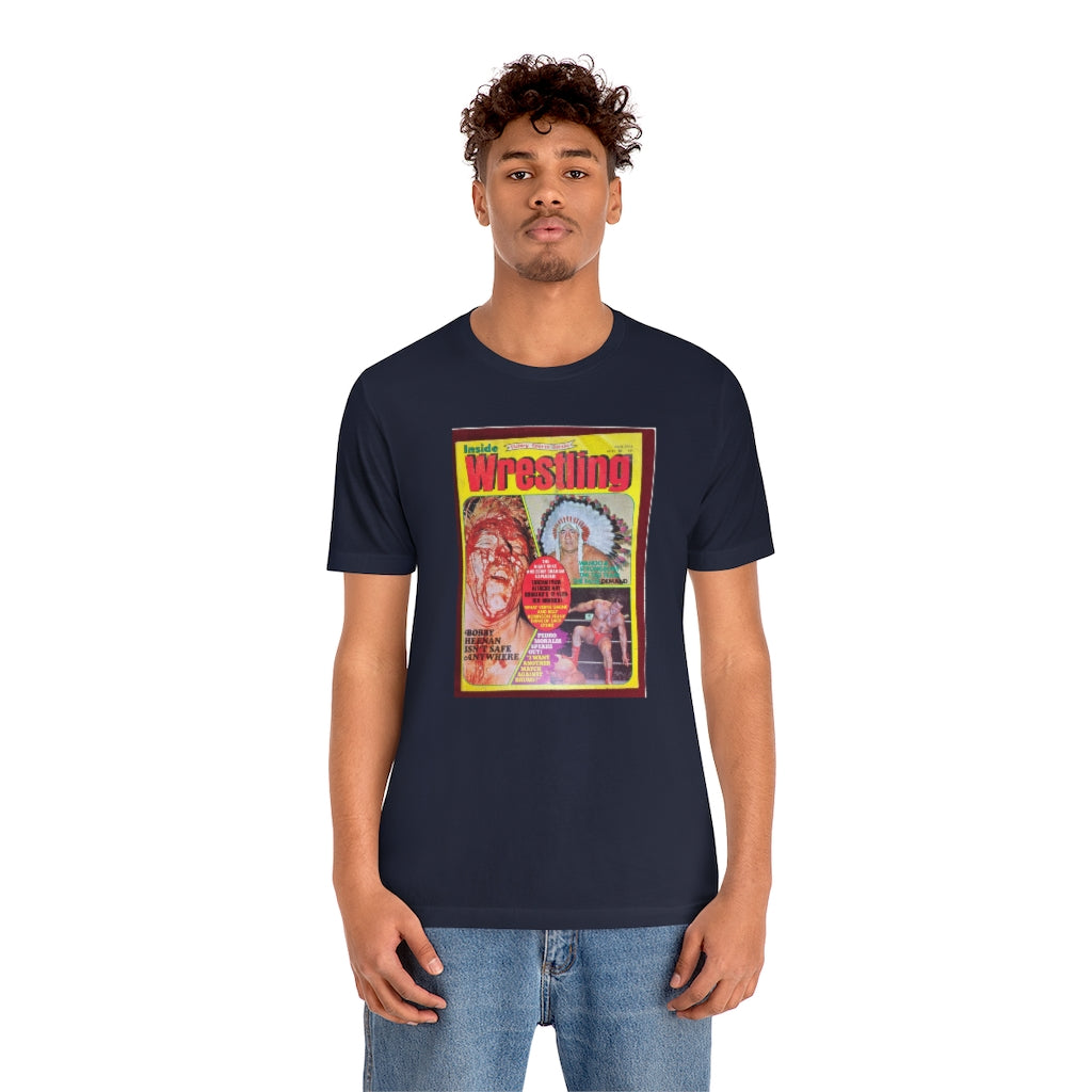1975 - Inside Wrestling Cover -Unisex Jersey Short Sleeve Tee