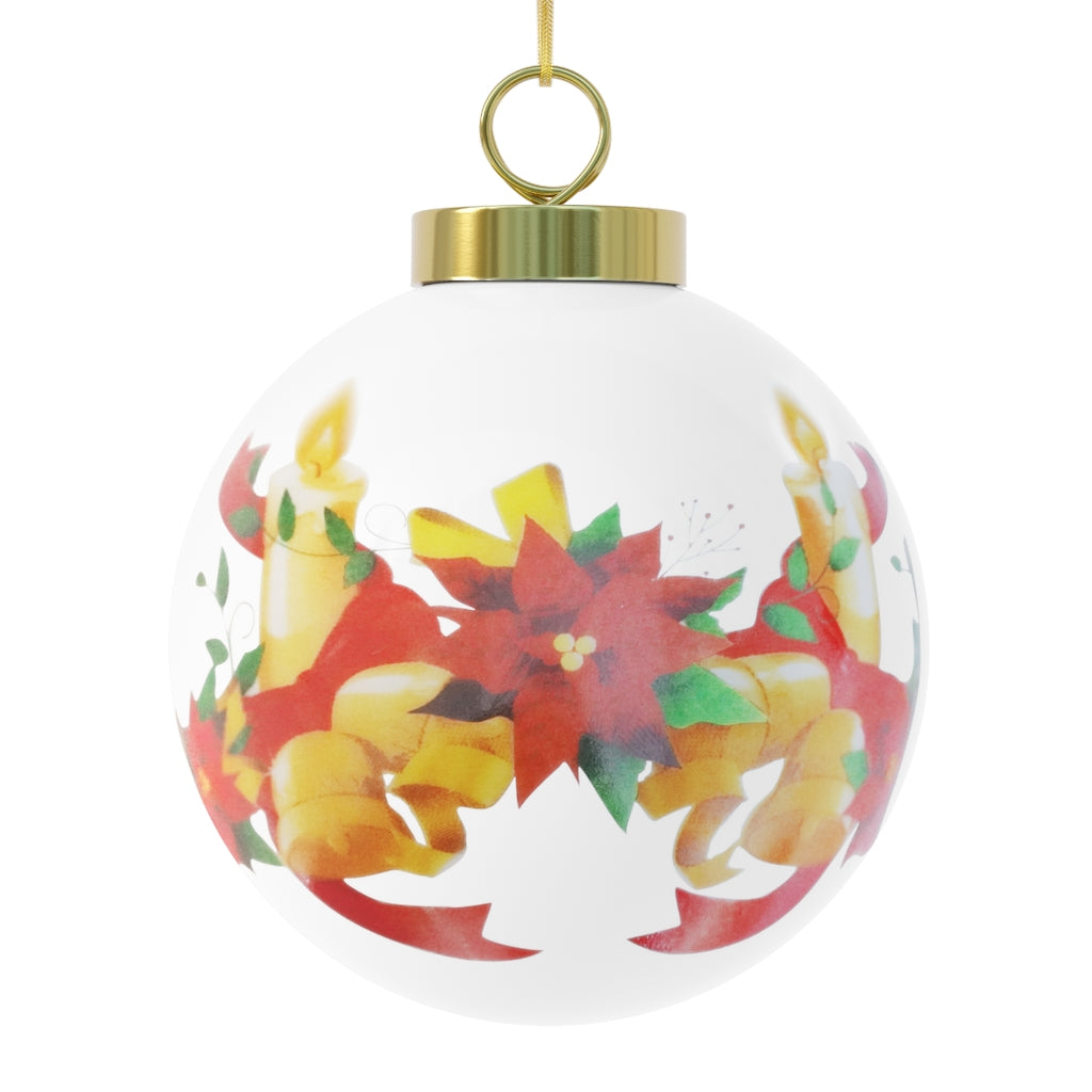 Black Santa Christmas Ball Ornament