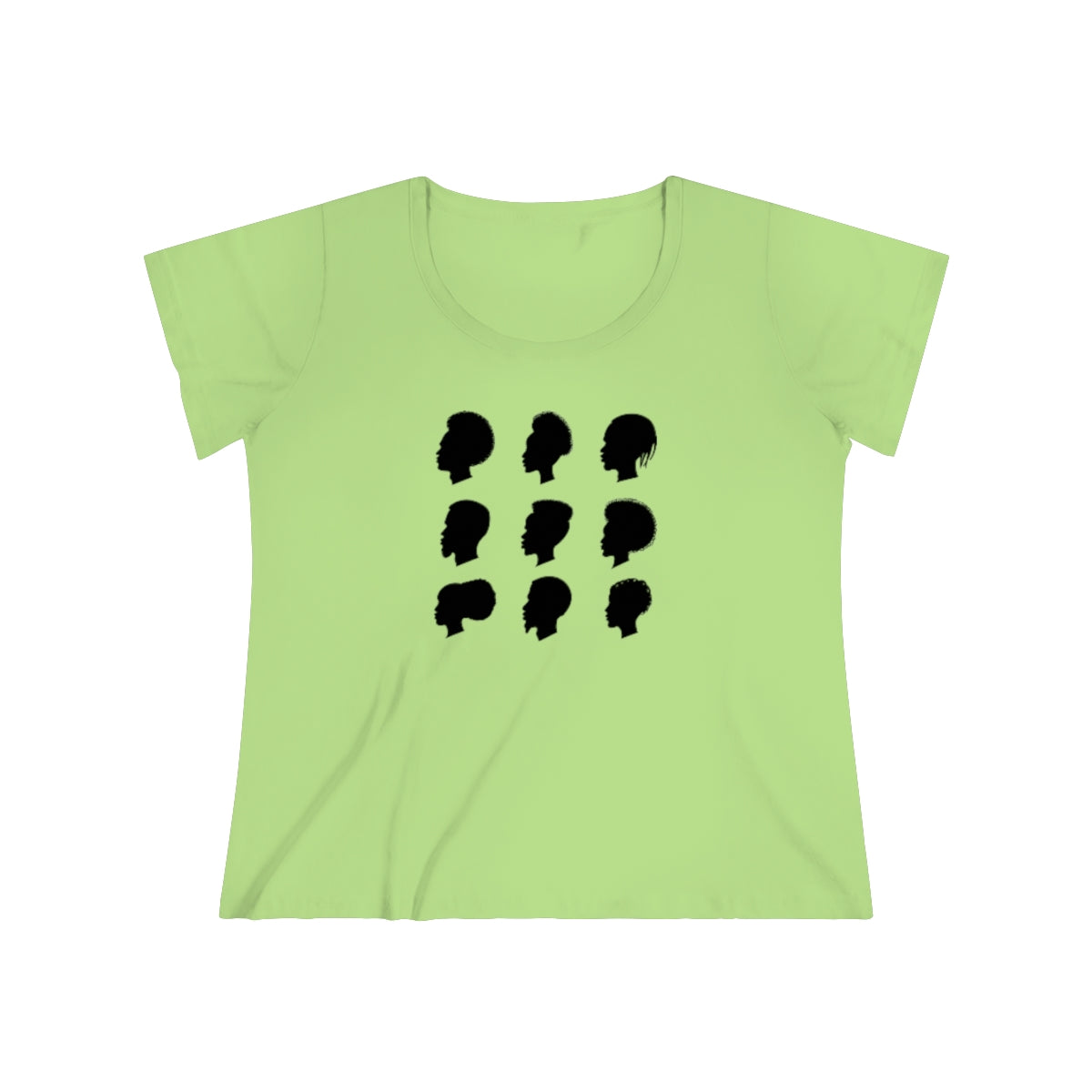Africian American Pride Sillhouette - Women's Curvy Tee