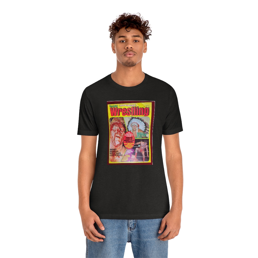 1975 - Inside Wrestling Cover -Unisex Jersey Short Sleeve Tee