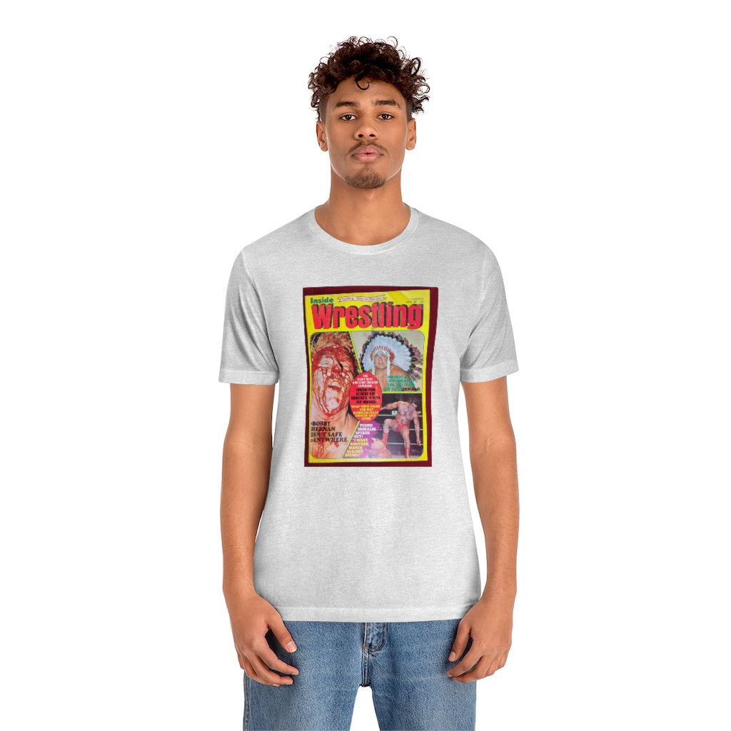1975 - Inside Wrestling Cover -Unisex Jersey Short Sleeve Tee