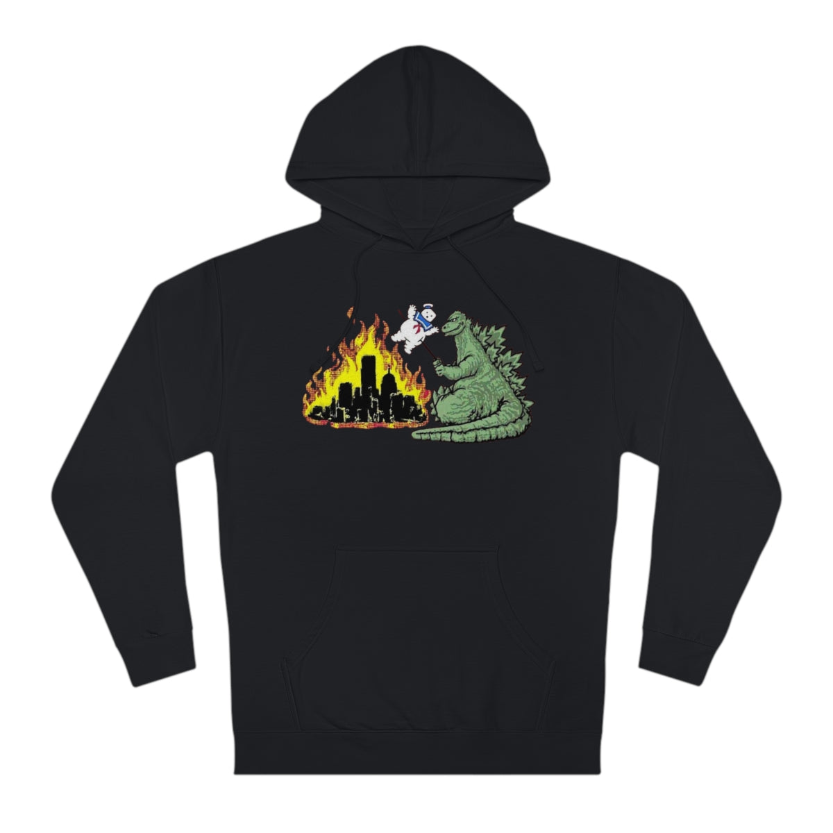 GawdZilla and the Stay Puff Marshmellow Man - Unisex Hooded Sweatshirt