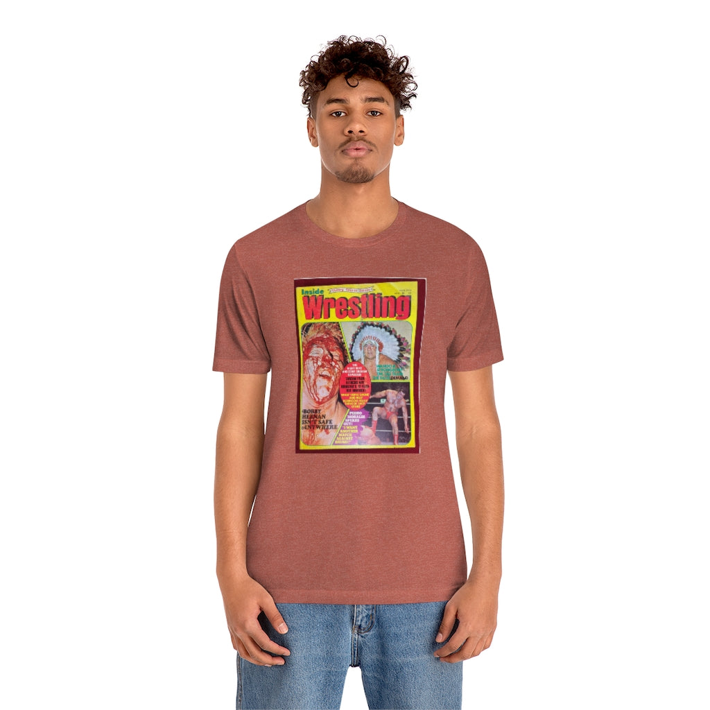 1975 - Inside Wrestling Cover -Unisex Jersey Short Sleeve Tee