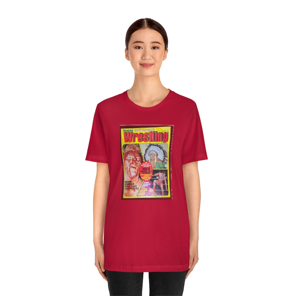 1975 - Inside Wrestling Cover -Unisex Jersey Short Sleeve Tee