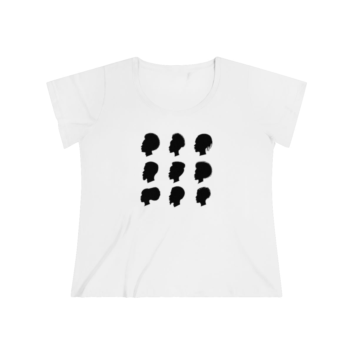 Africian American Pride Sillhouette - Women's Curvy Tee