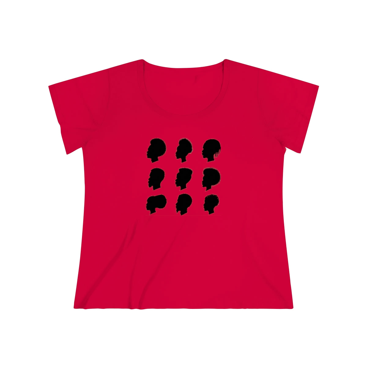 Africian American Pride Sillhouette - Women's Curvy Tee