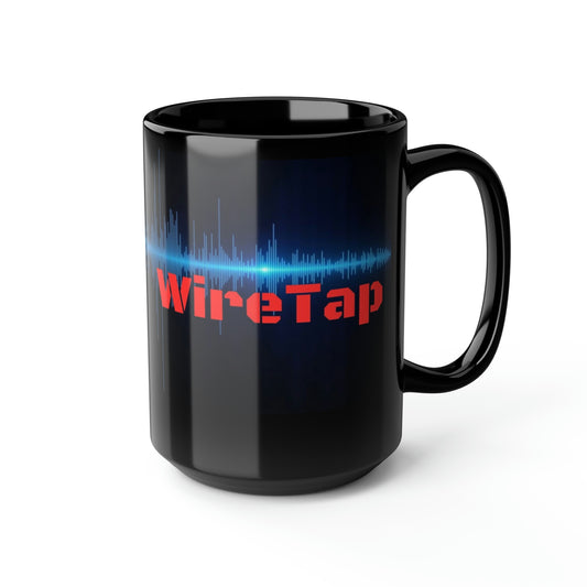 WireTap Black Mug, 15oz