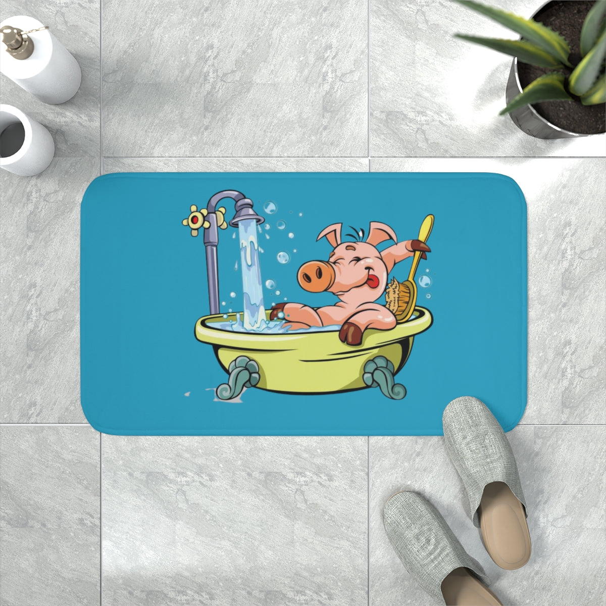 Pig in The Tub - Memory Foam Bath Mat