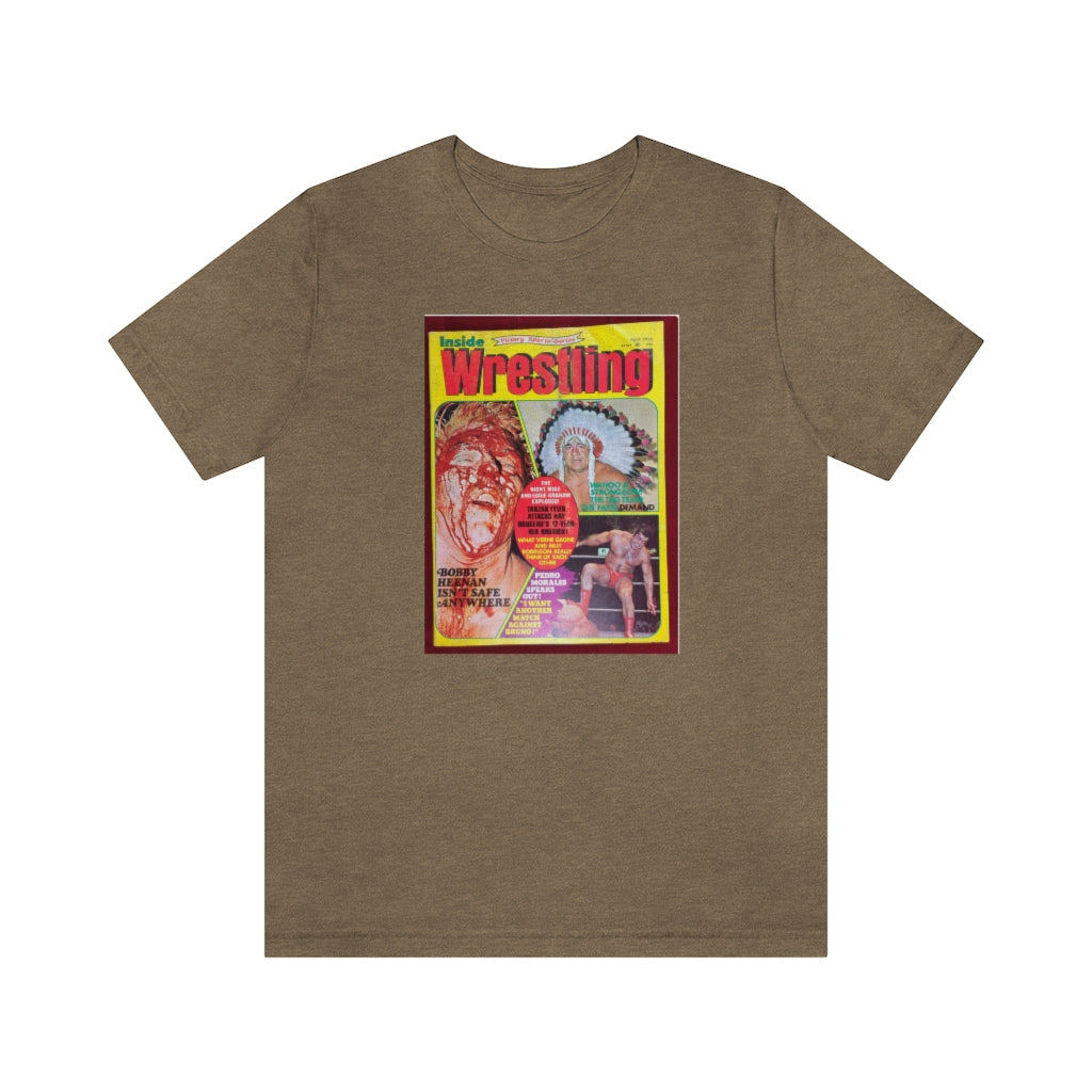 1975 - Inside Wrestling Cover -Unisex Jersey Short Sleeve Tee