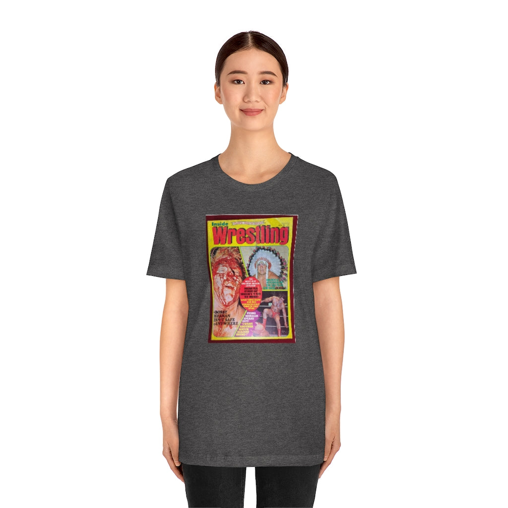 1975 - Inside Wrestling Cover -Unisex Jersey Short Sleeve Tee