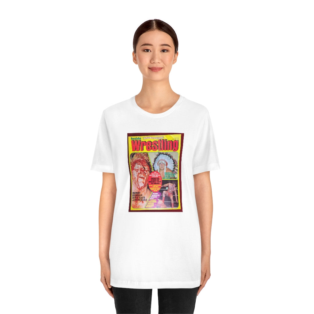 1975 - Inside Wrestling Cover -Unisex Jersey Short Sleeve Tee