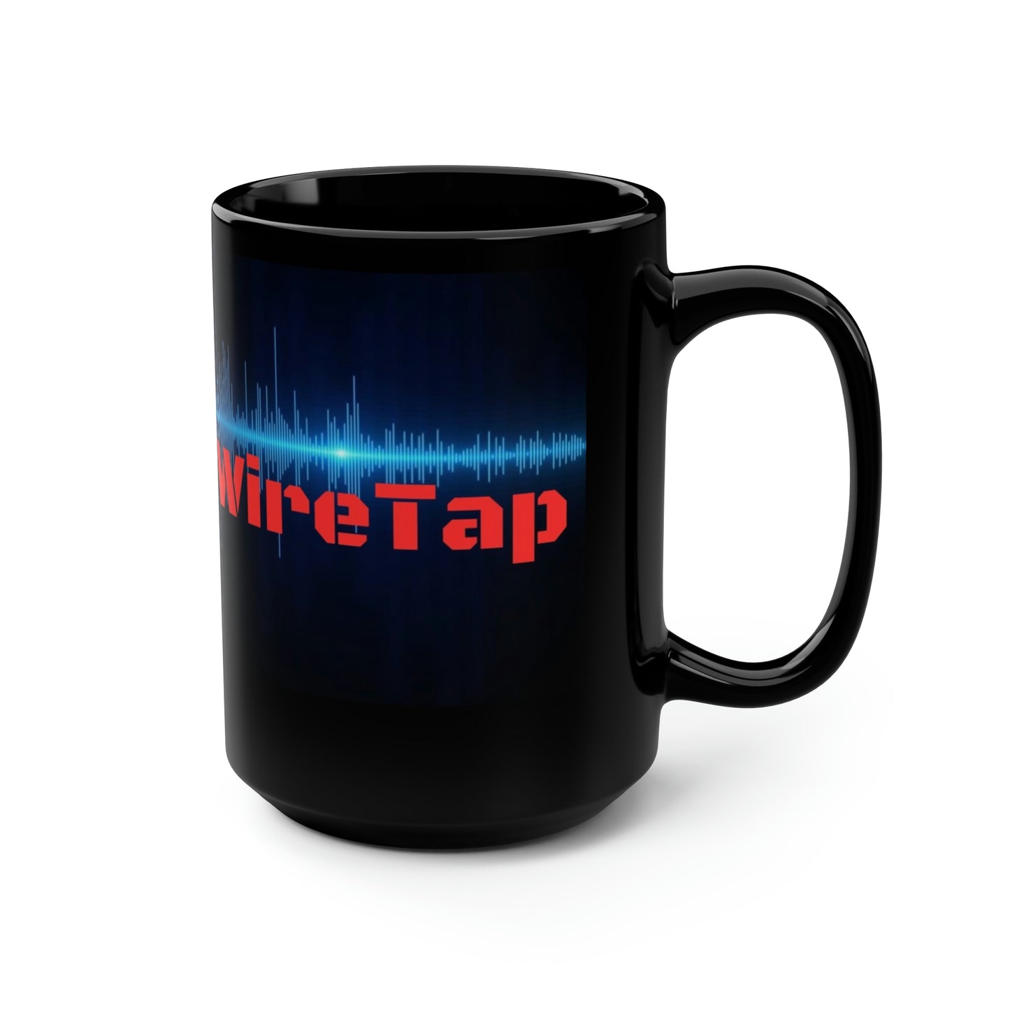 WireTap Black Mug, 15oz